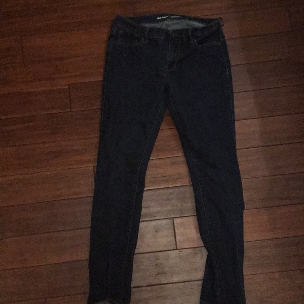 Old Navy Original Dark Blue Jean Midrise 8